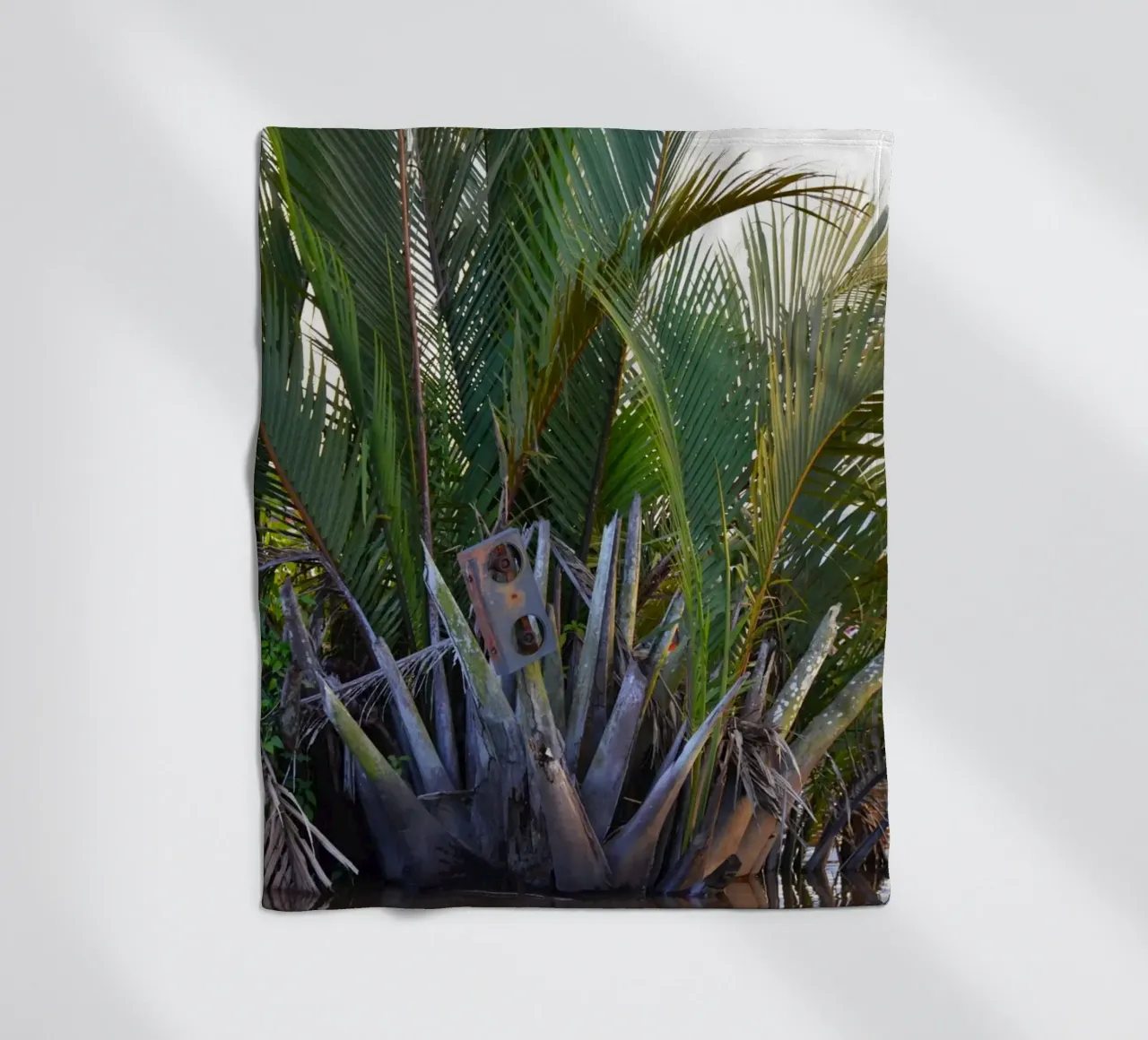 Speaker caught in Nipa Palm in the Klias Peninsula fleece blanket by byrieneke