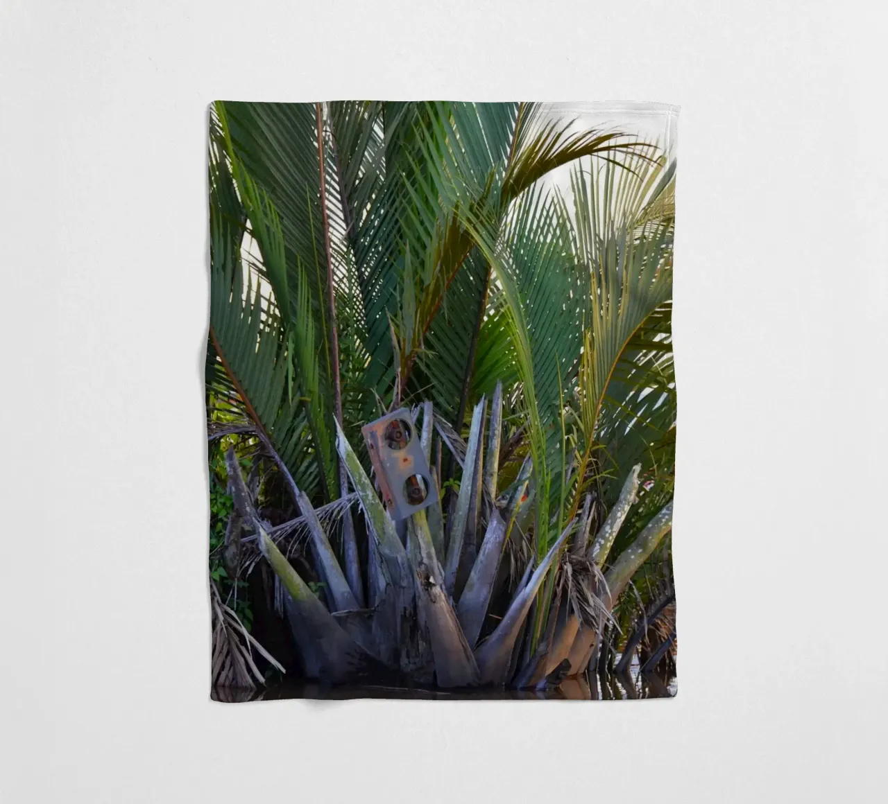 Speaker caught in Nipa Palm in the Klias Peninsula fleece blanket by byrieneke