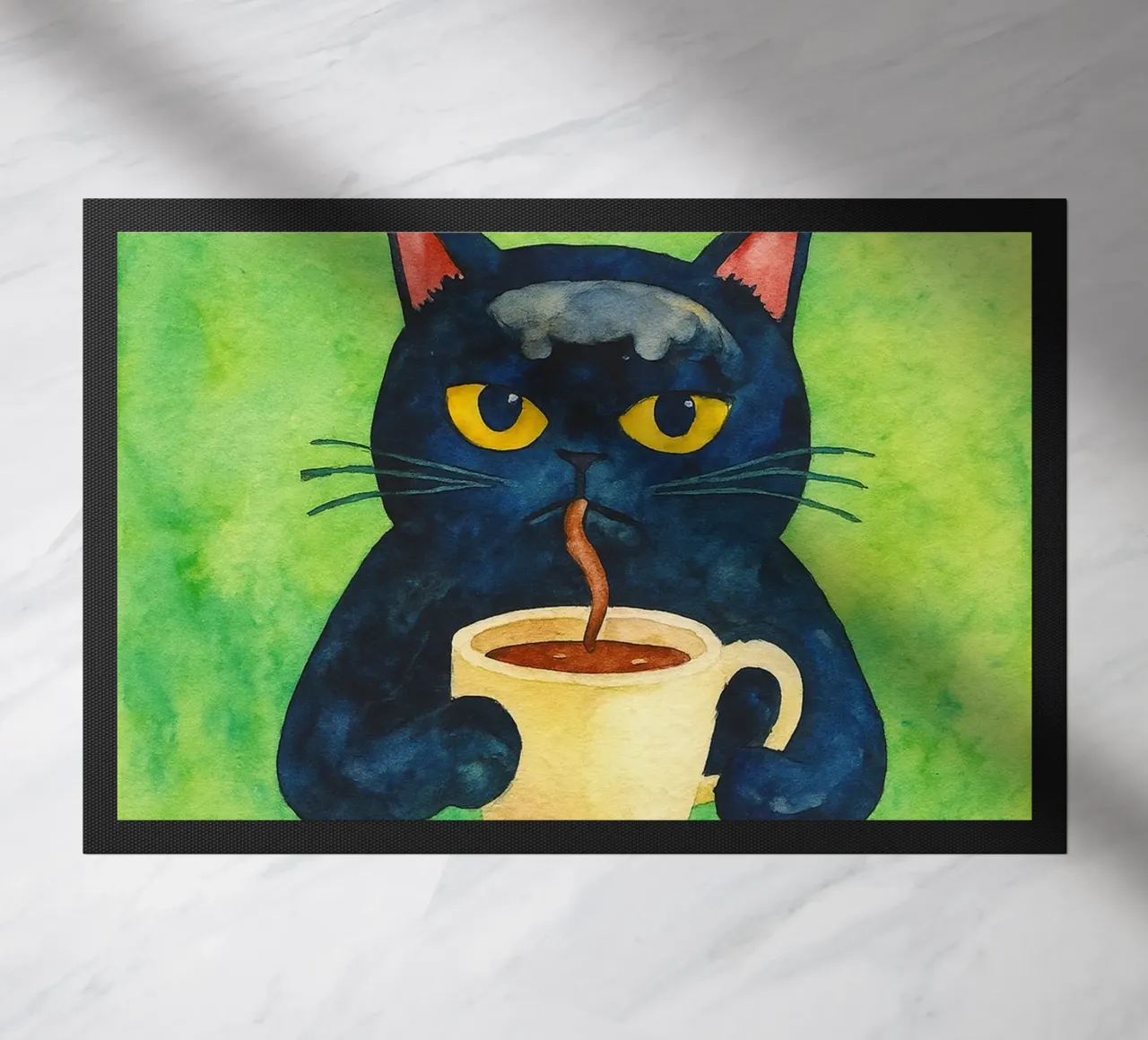 Sembro un gatto buffo zerbino da limous