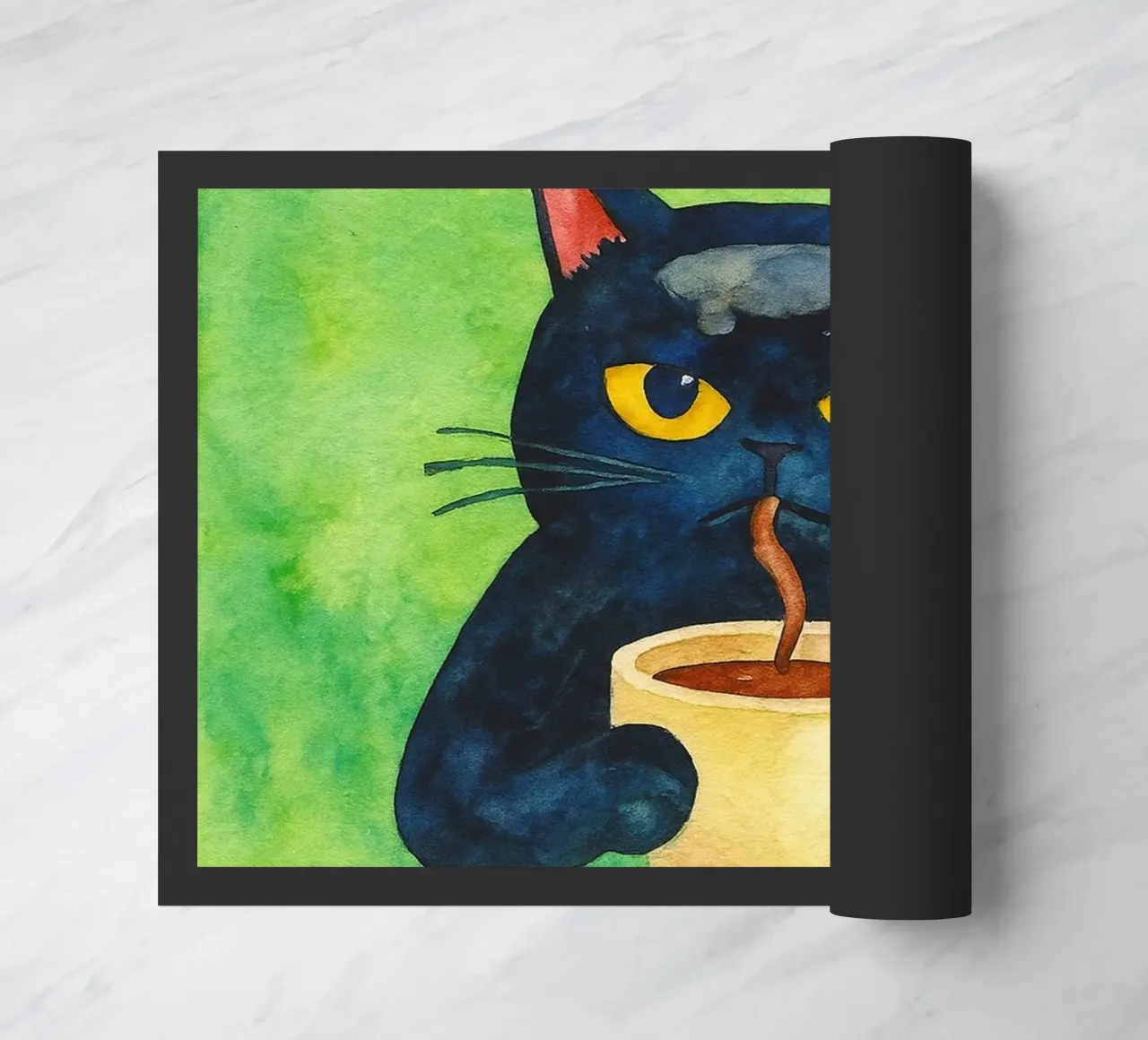 Sembro un gatto buffo zerbino da limous