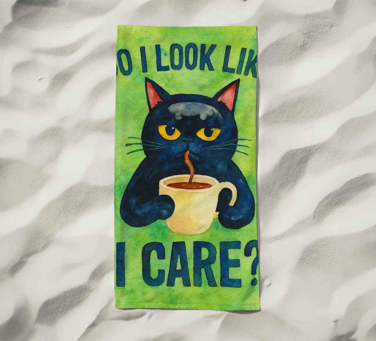 Sembro un gatto buffo telo mare da limous
