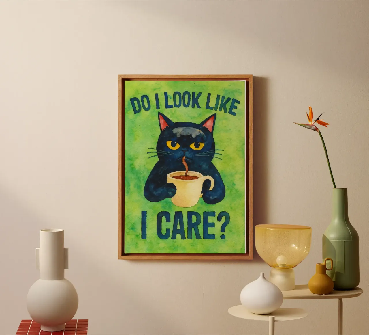 do i look like funny cat canvas by limous