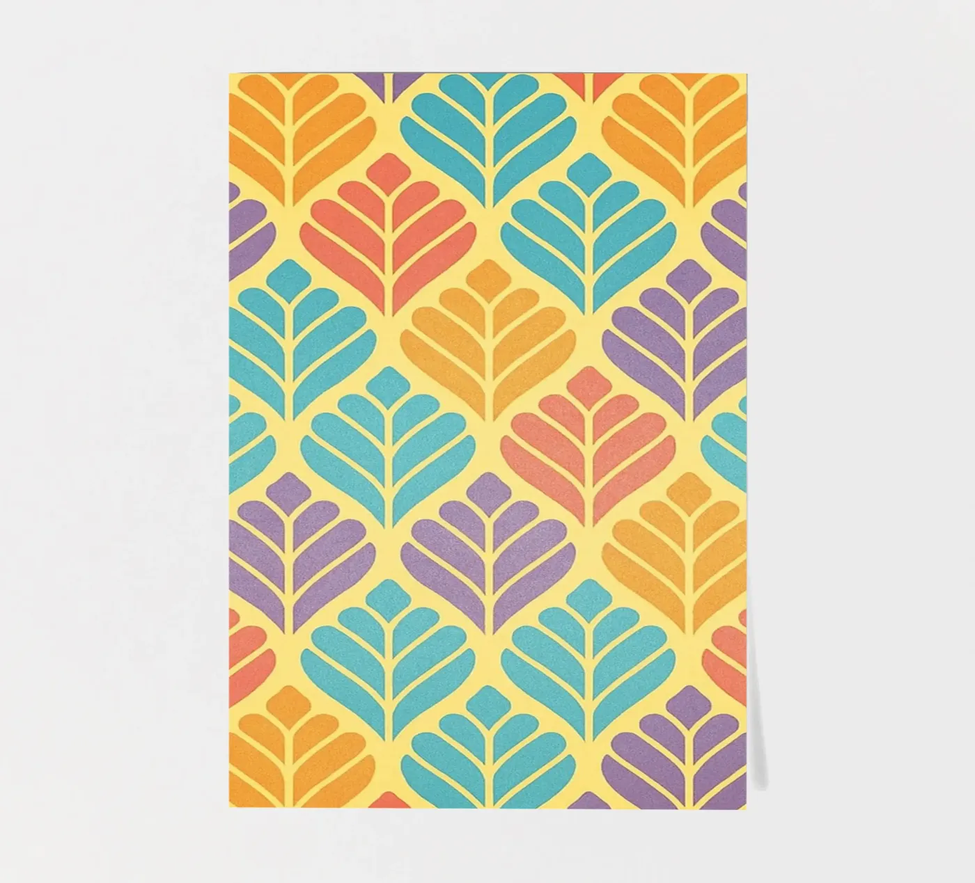 abstract leaf drawing sticker sheet by klicins