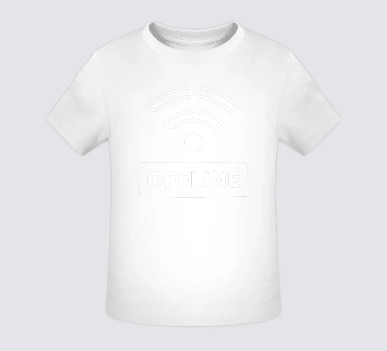 Offline - No Wifi maglietta neonato da Black Sign Artwork