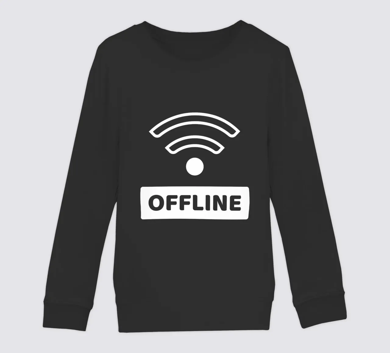 Offline - No Wifi felpa bambino da Black Sign Artwork