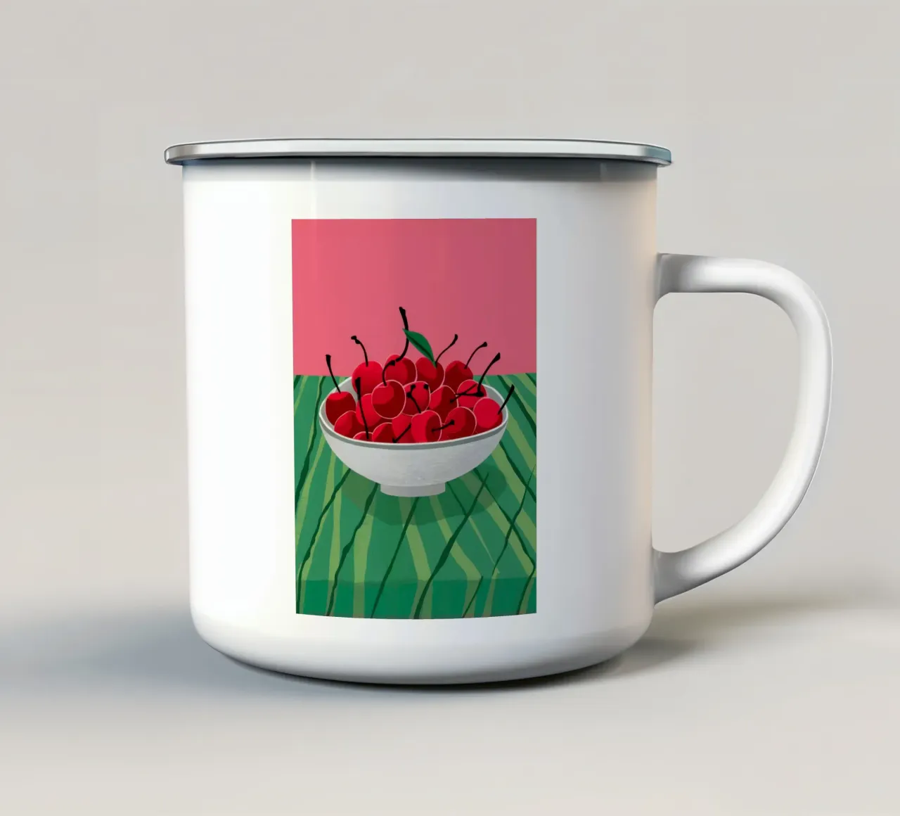 Ciotola di ciliegie tazza in smalto da Lyra Glaze