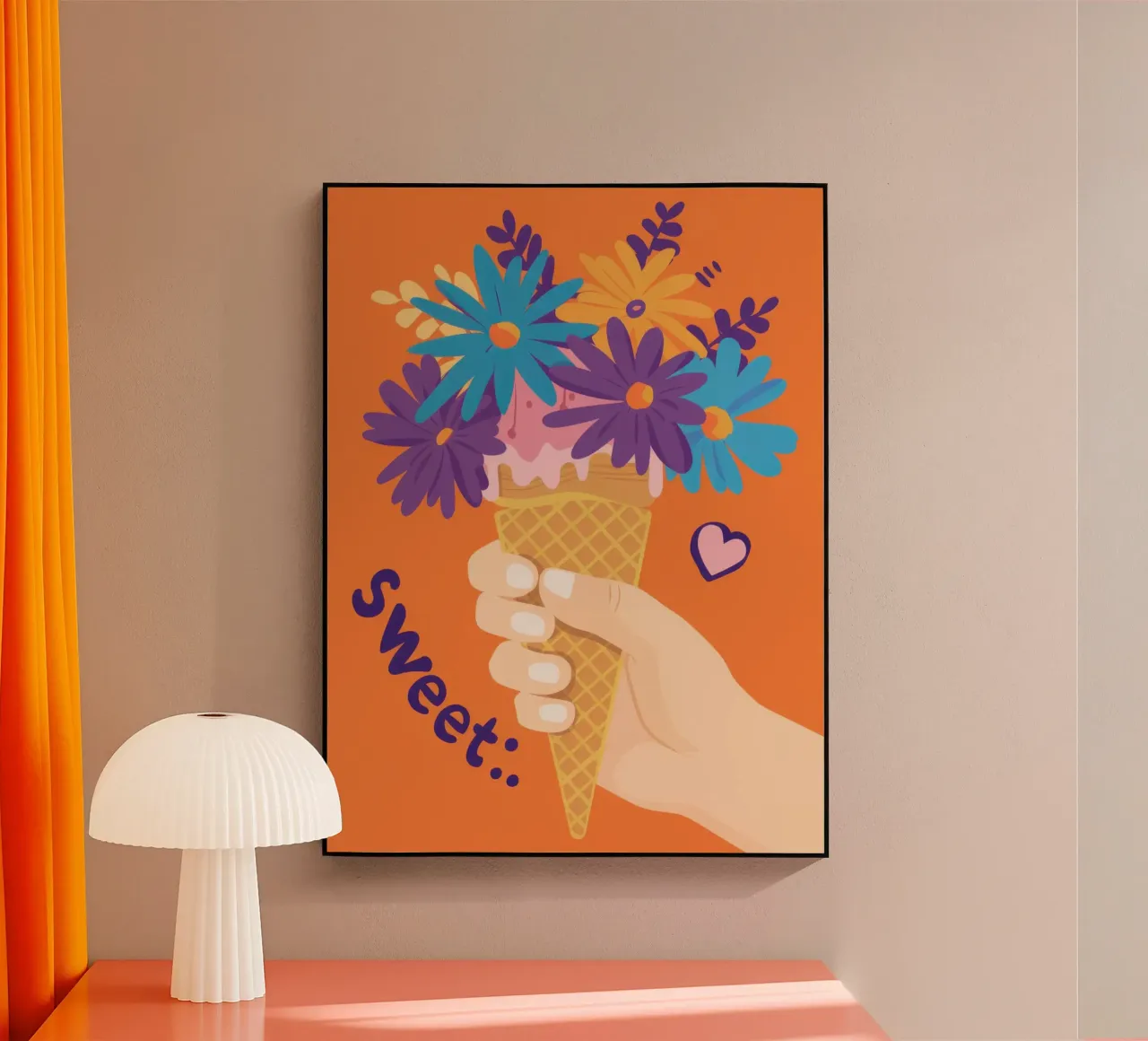 Cono floreale dolce plexiglass da Snow Mist