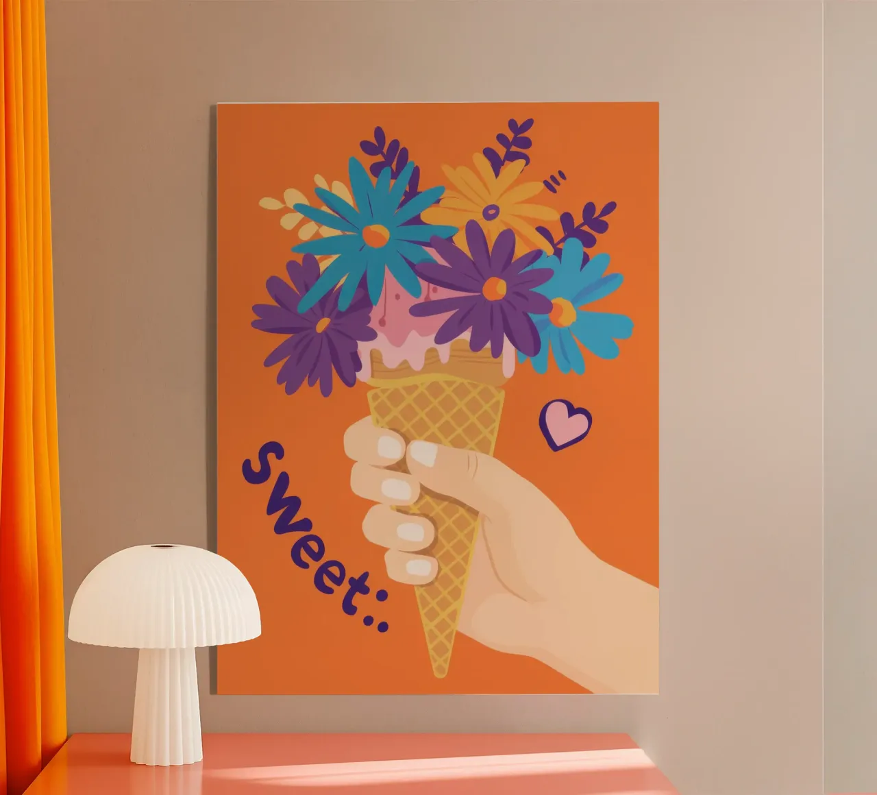 Cono floreale dolce plexiglass da Snow Mist