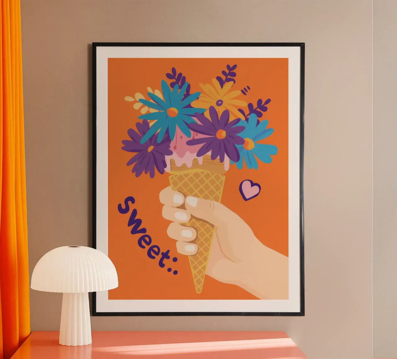 Cono floreale dolce poster da Snow Mist