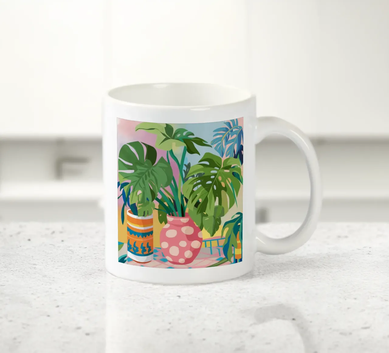 Un paradiso di piante vivaci tazza in ceramica da Lyra Glaze