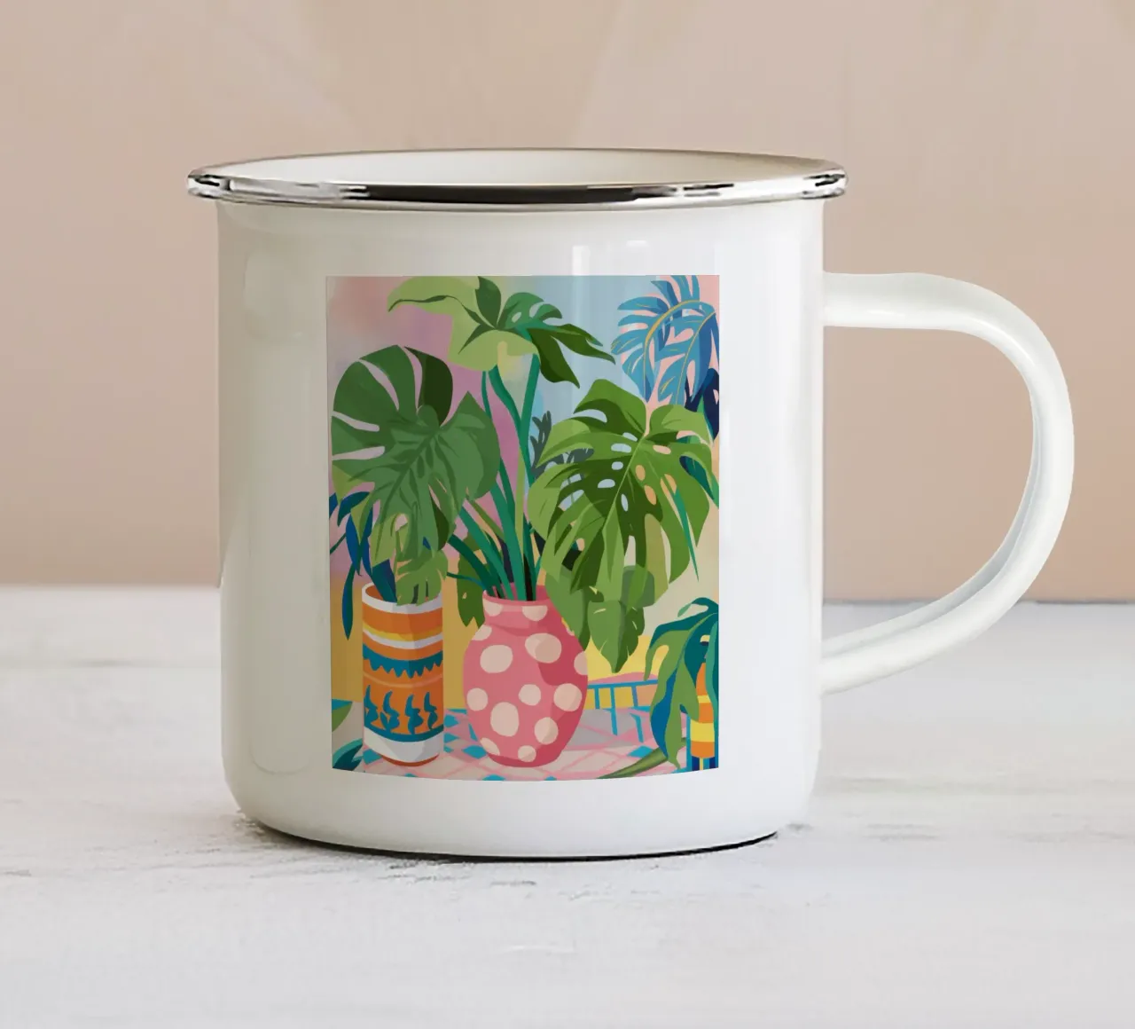 Un paradiso di piante vivaci tazza in smalto da Lyra Glaze