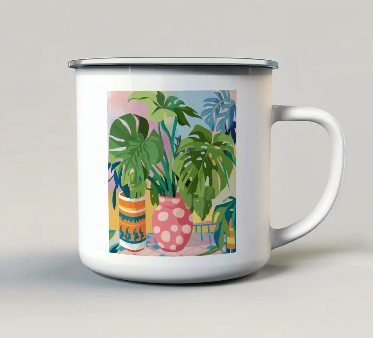 Un paradiso di piante vivaci tazza in smalto da Lyra Glaze