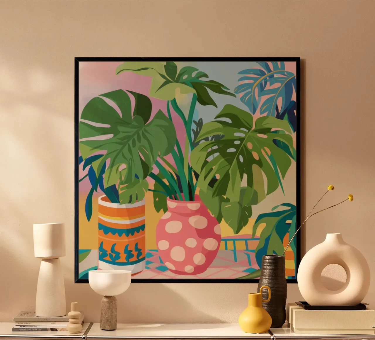 Un paradiso di piante vivaci poster con telaio in plastica da Lyra Glaze