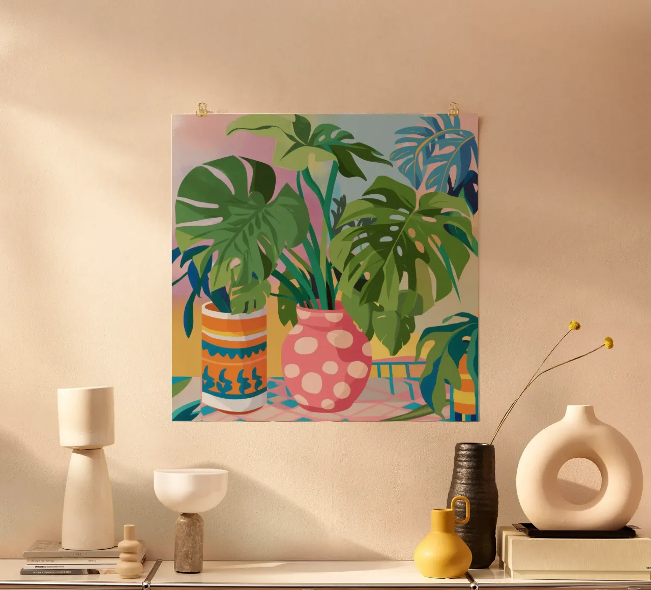 Un paradiso di piante vivaci poster con telaio in plastica da Lyra Glaze