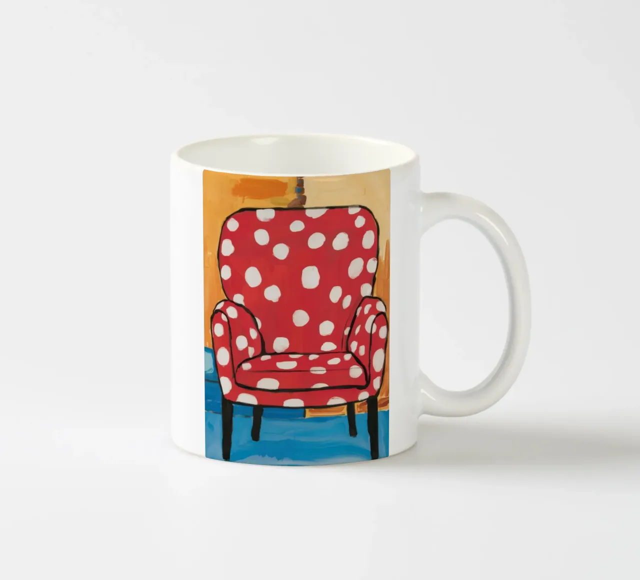 Poltrona a pois tazza in ceramica da Snow Mist