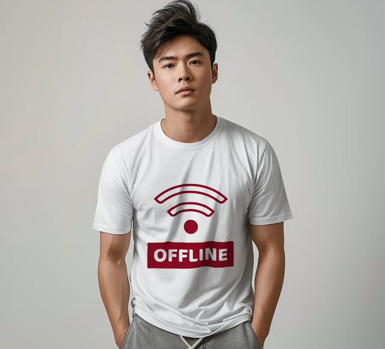 Offline - No Wifi t-shirt da Black Sign Artwork