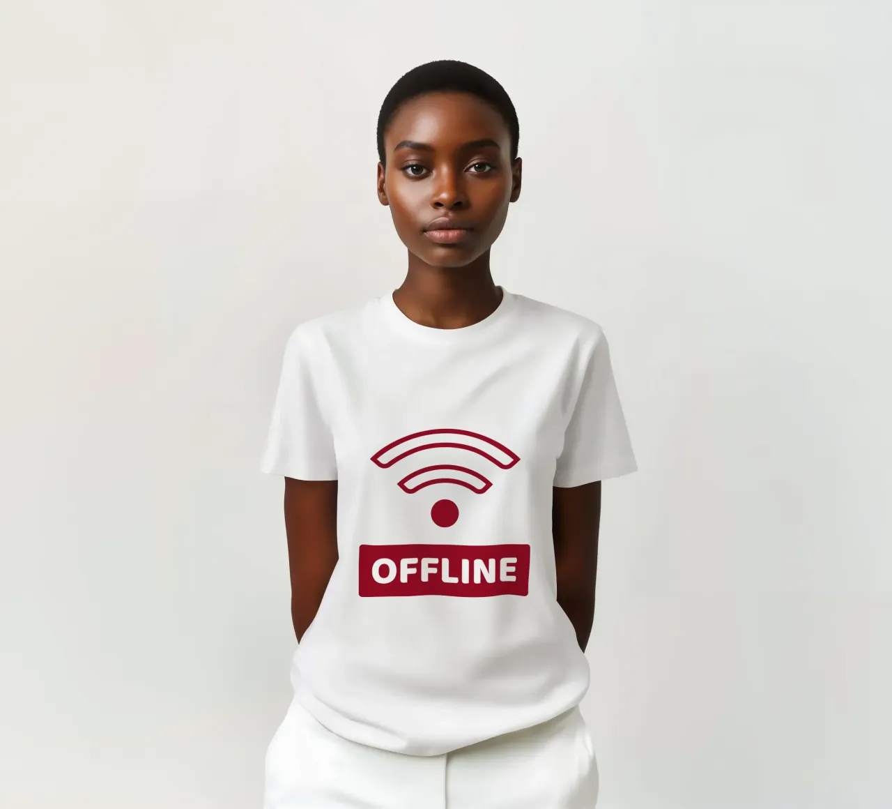Offline - No Wifi t-shirt da Black Sign Artwork