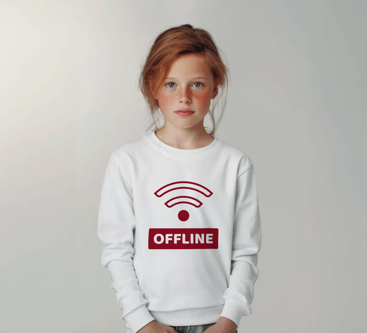 Offline - No Wifi felpa bambino da Black Sign Artwork
