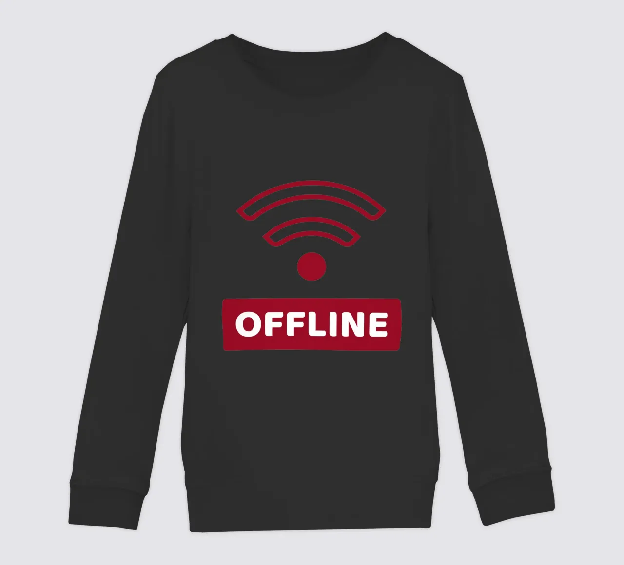 Offline - No Wifi felpa bambino da Black Sign Artwork