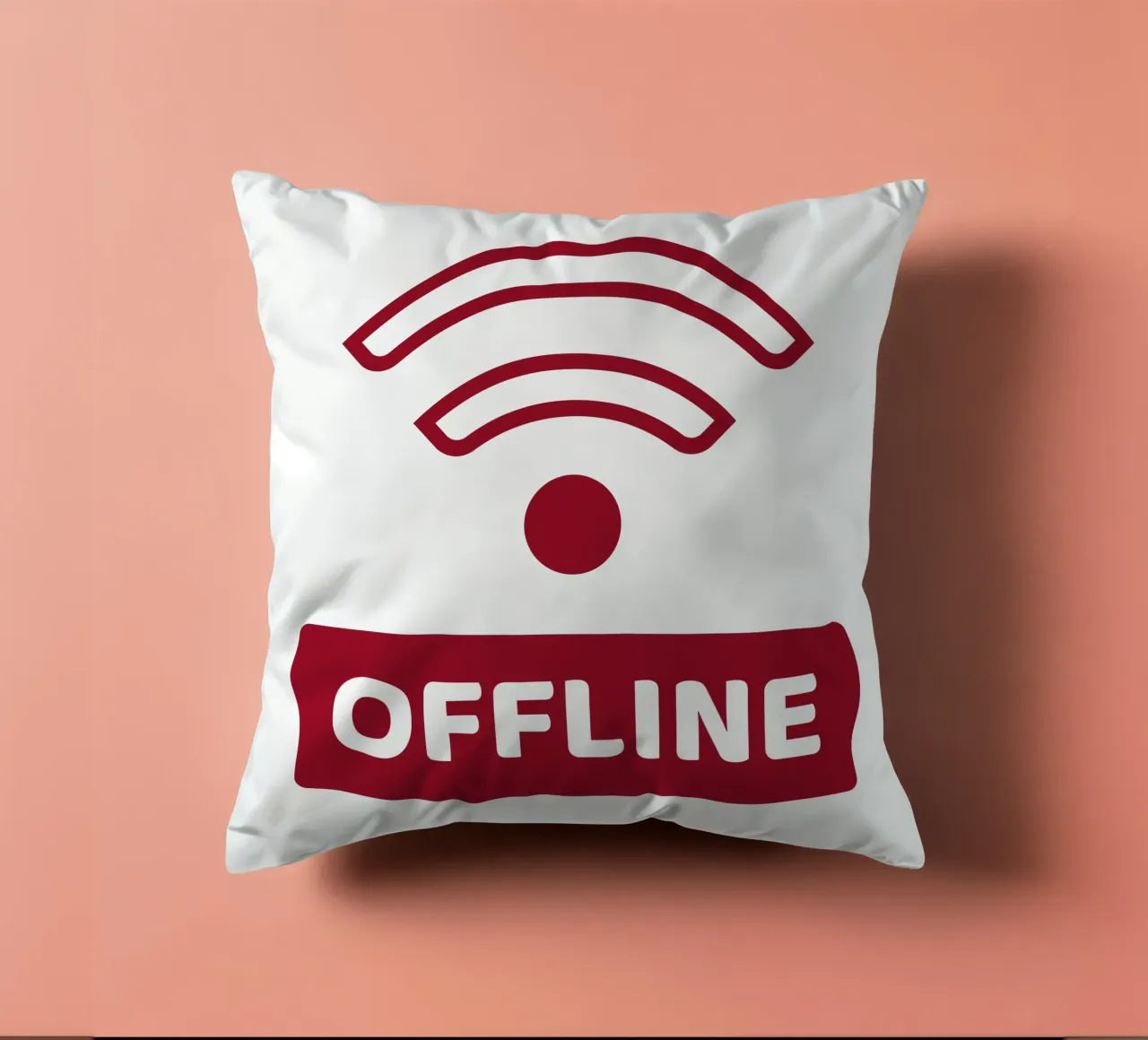 Offline - No Wifi cuscino da Black Sign Artwork