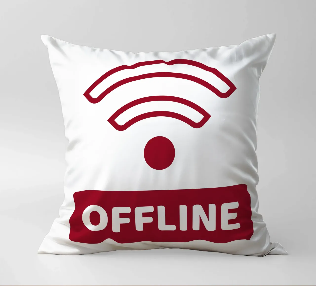 Offline - No Wifi cuscino da Black Sign Artwork