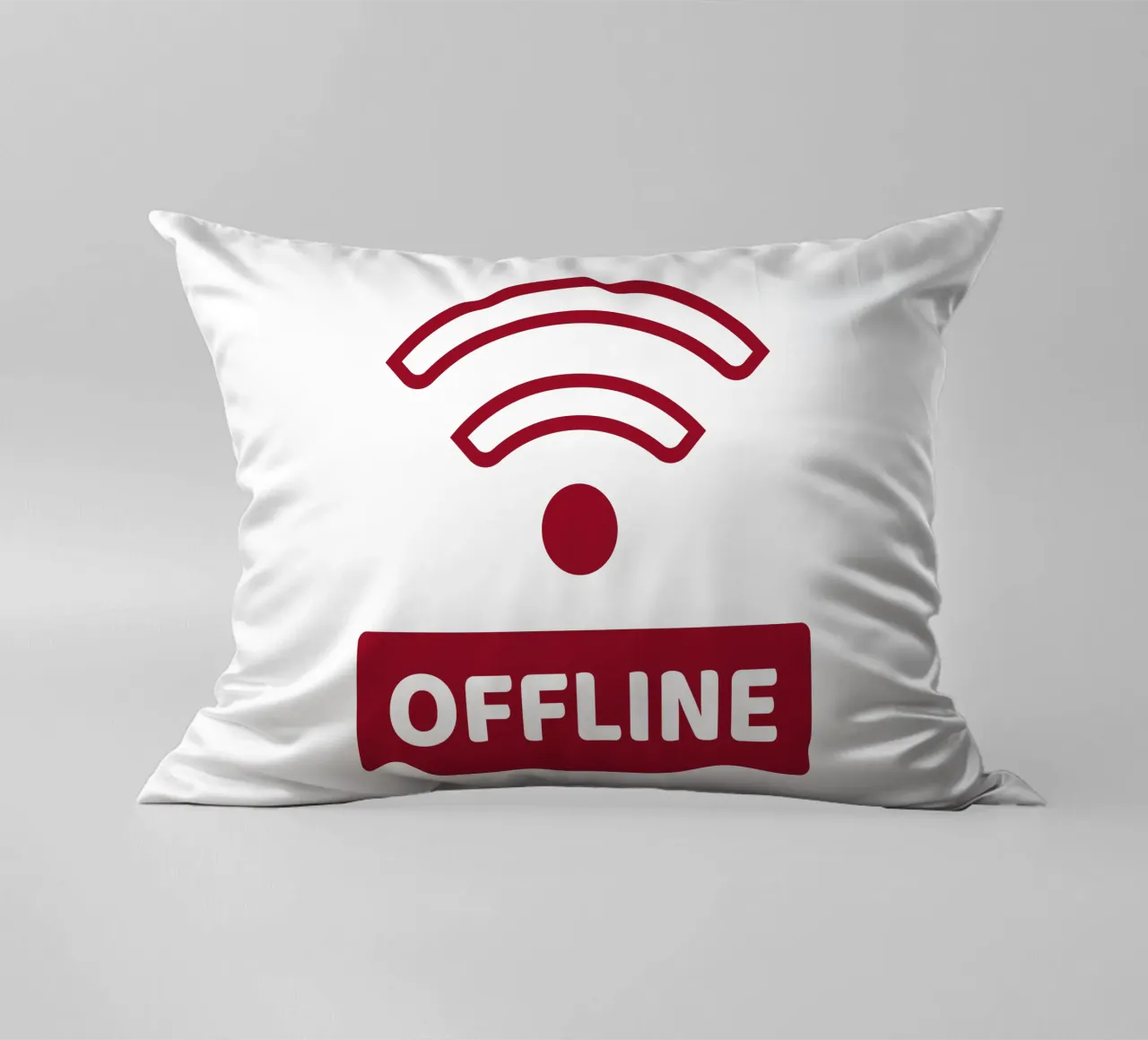 Offline - No Wifi cuscino da Black Sign Artwork