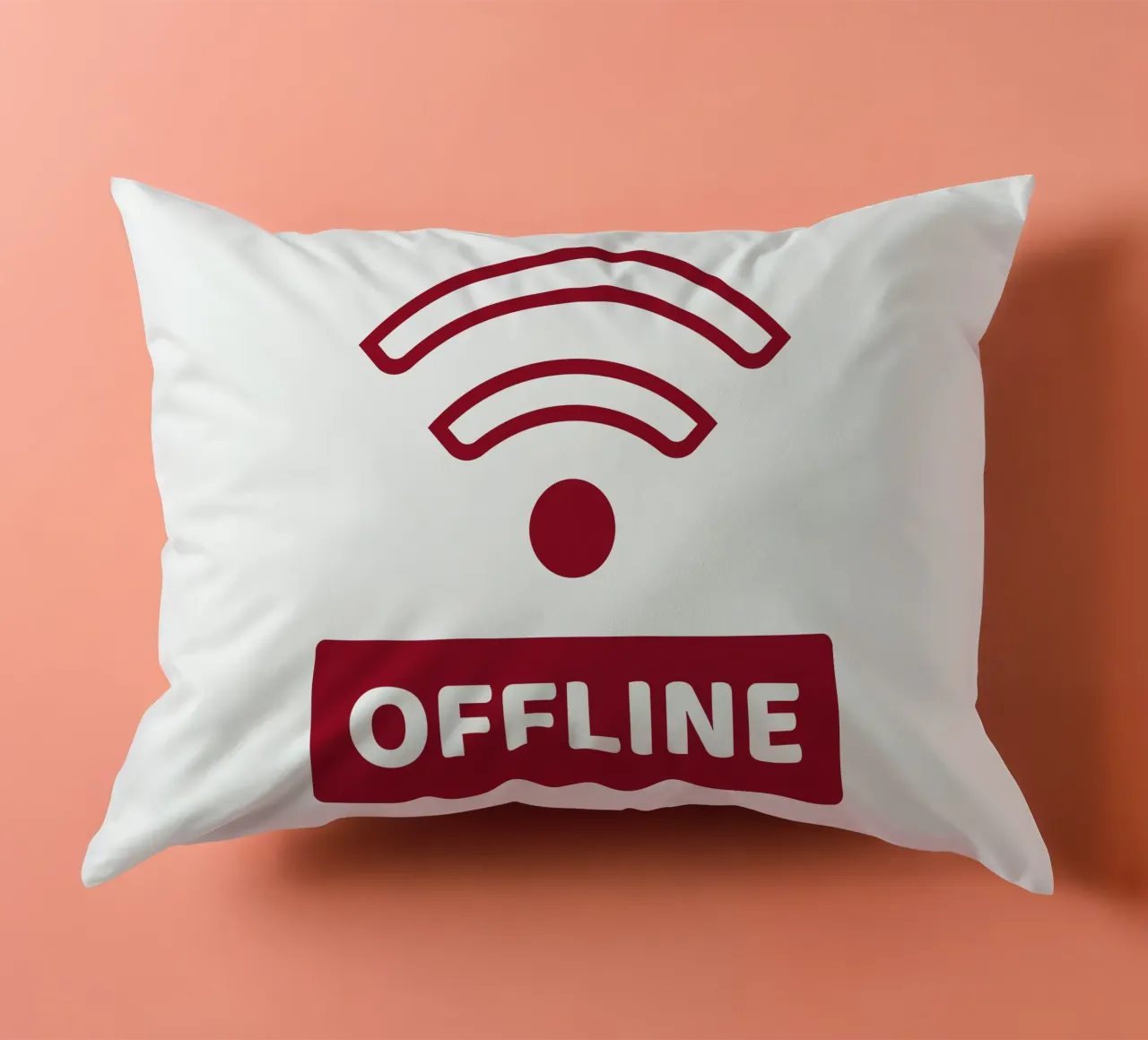 Offline - No Wifi cuscino da Black Sign Artwork
