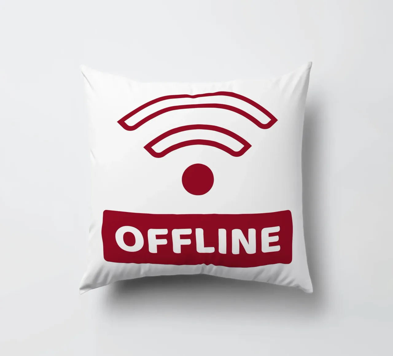 Offline - No Wifi cuscino da Black Sign Artwork