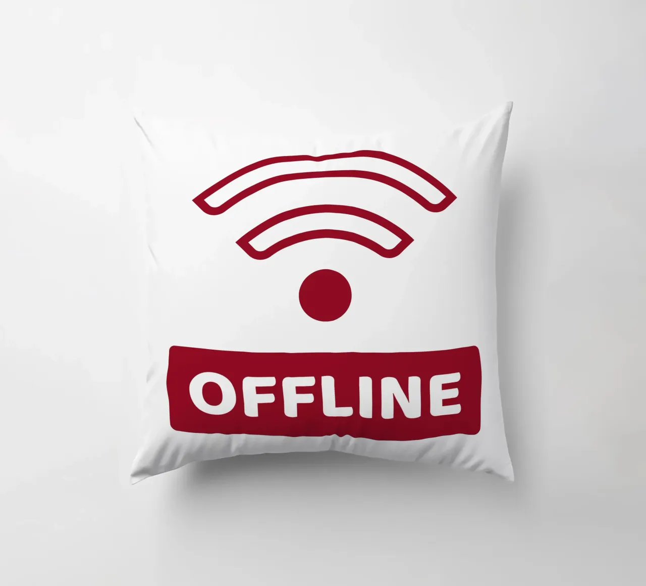 Offline - No Wifi cuscino da Black Sign Artwork