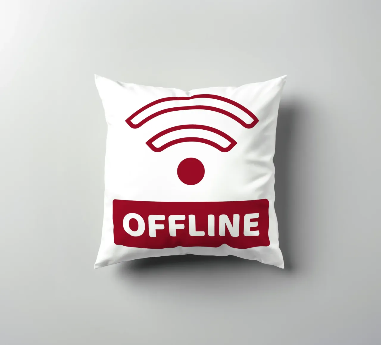Offline - No Wifi cuscino da Black Sign Artwork