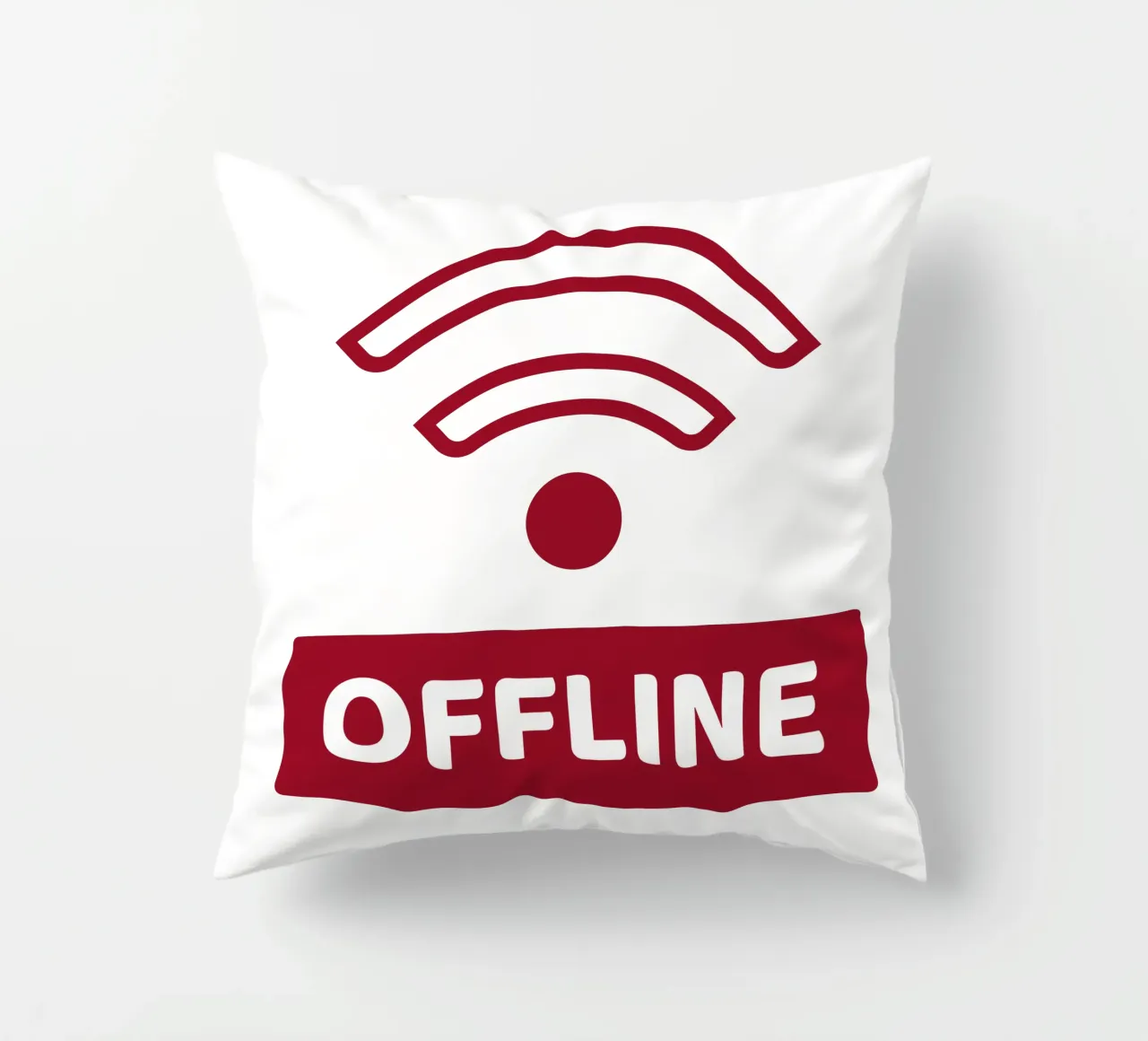 Offline - No Wifi cuscino da Black Sign Artwork