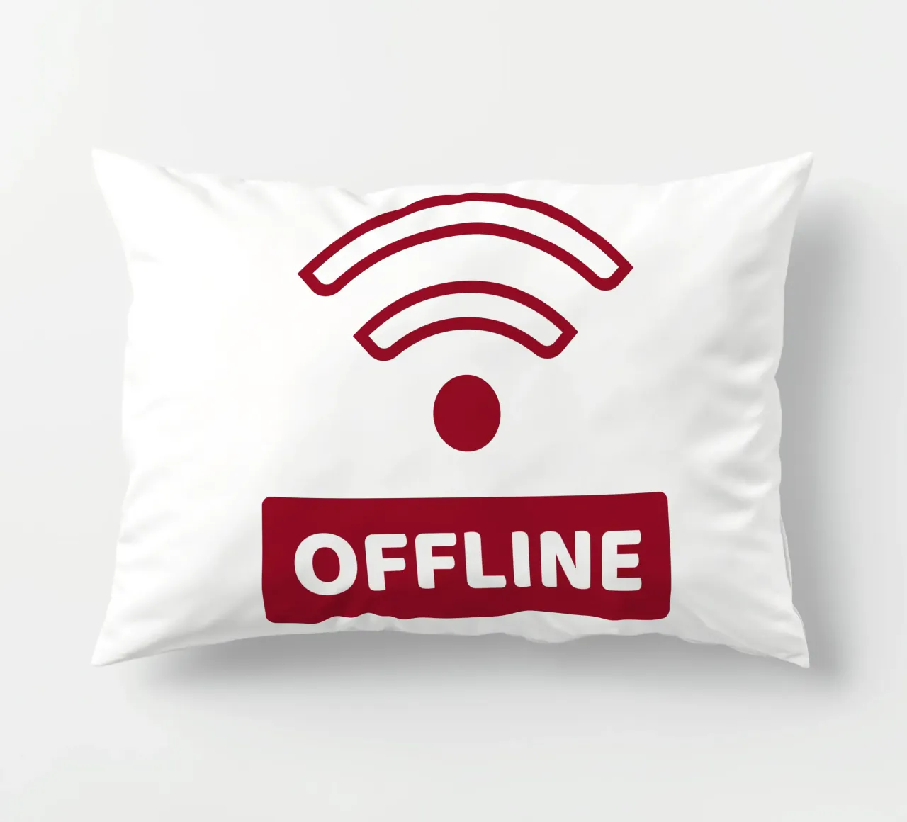 Offline - No Wifi cuscino da Black Sign Artwork