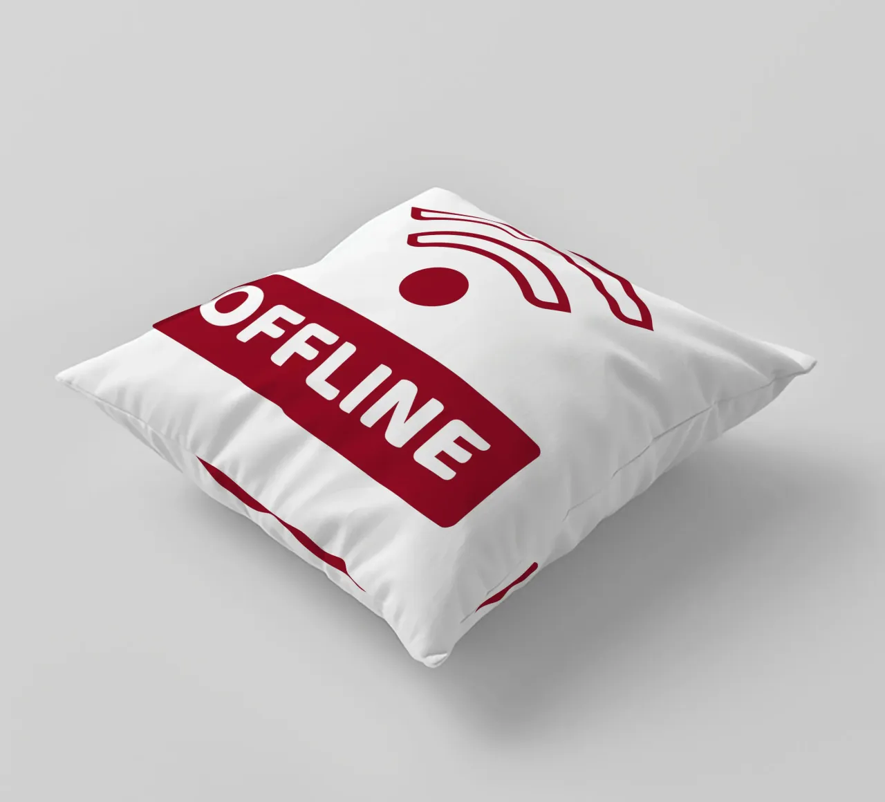 Offline - No Wifi cuscino da Black Sign Artwork