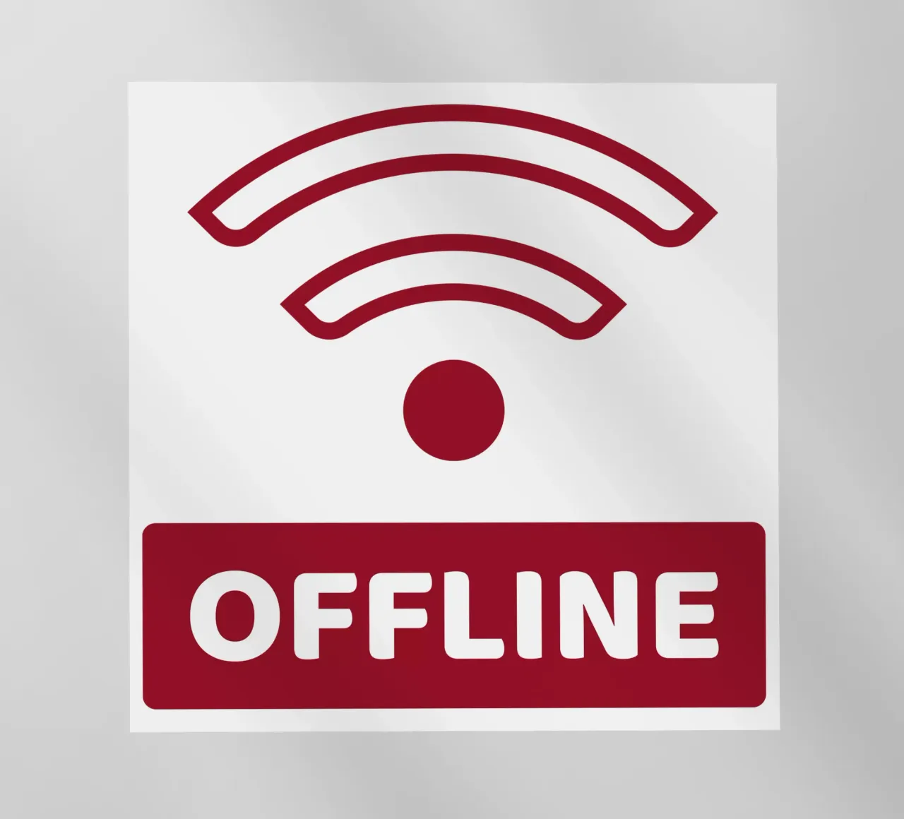 Offline - No Wifi pellicola backlit da Black Sign Artwork