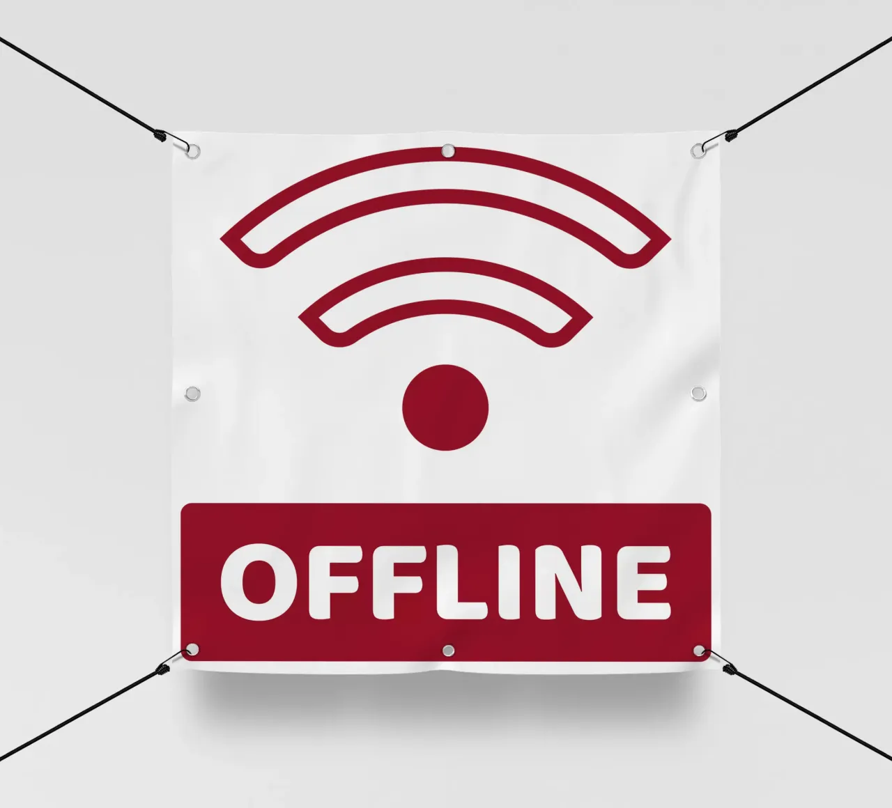 Offline - No Wifi telo in pvc da Black Sign Artwork