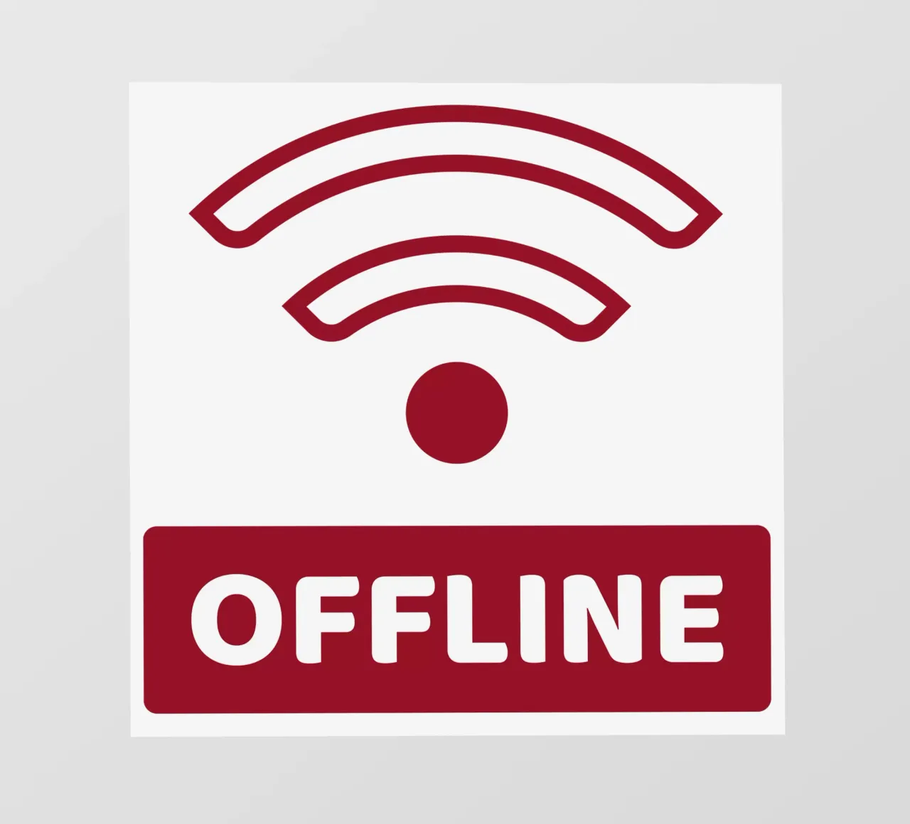 Offline - No Wifi telo in pvc da Black Sign Artwork
