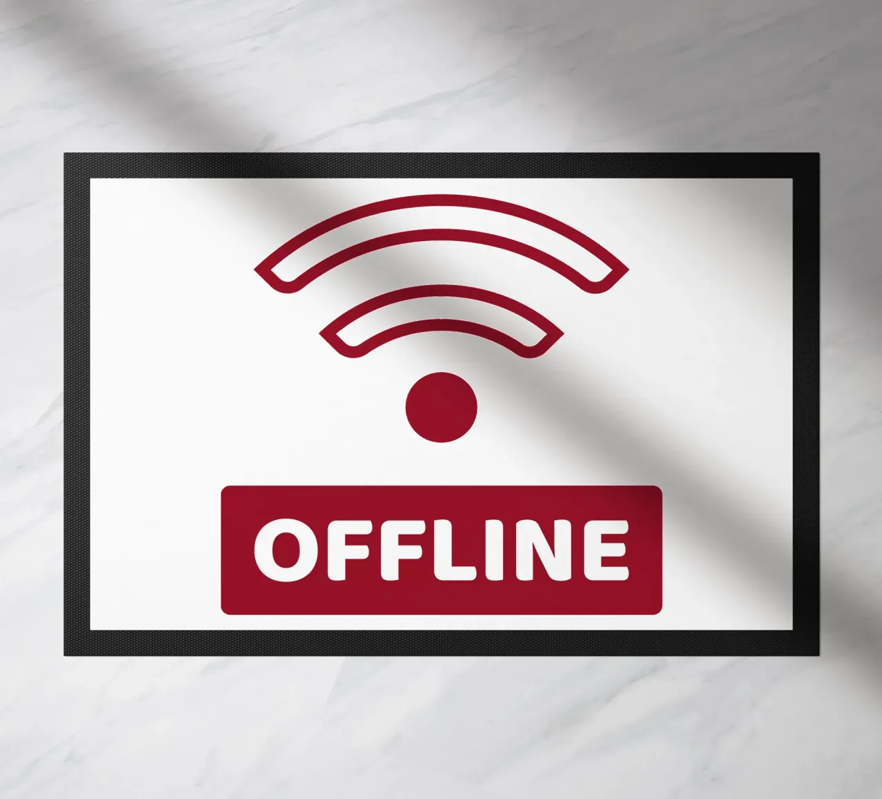 Offline - No Wifi doormat by Black Sign Artwork