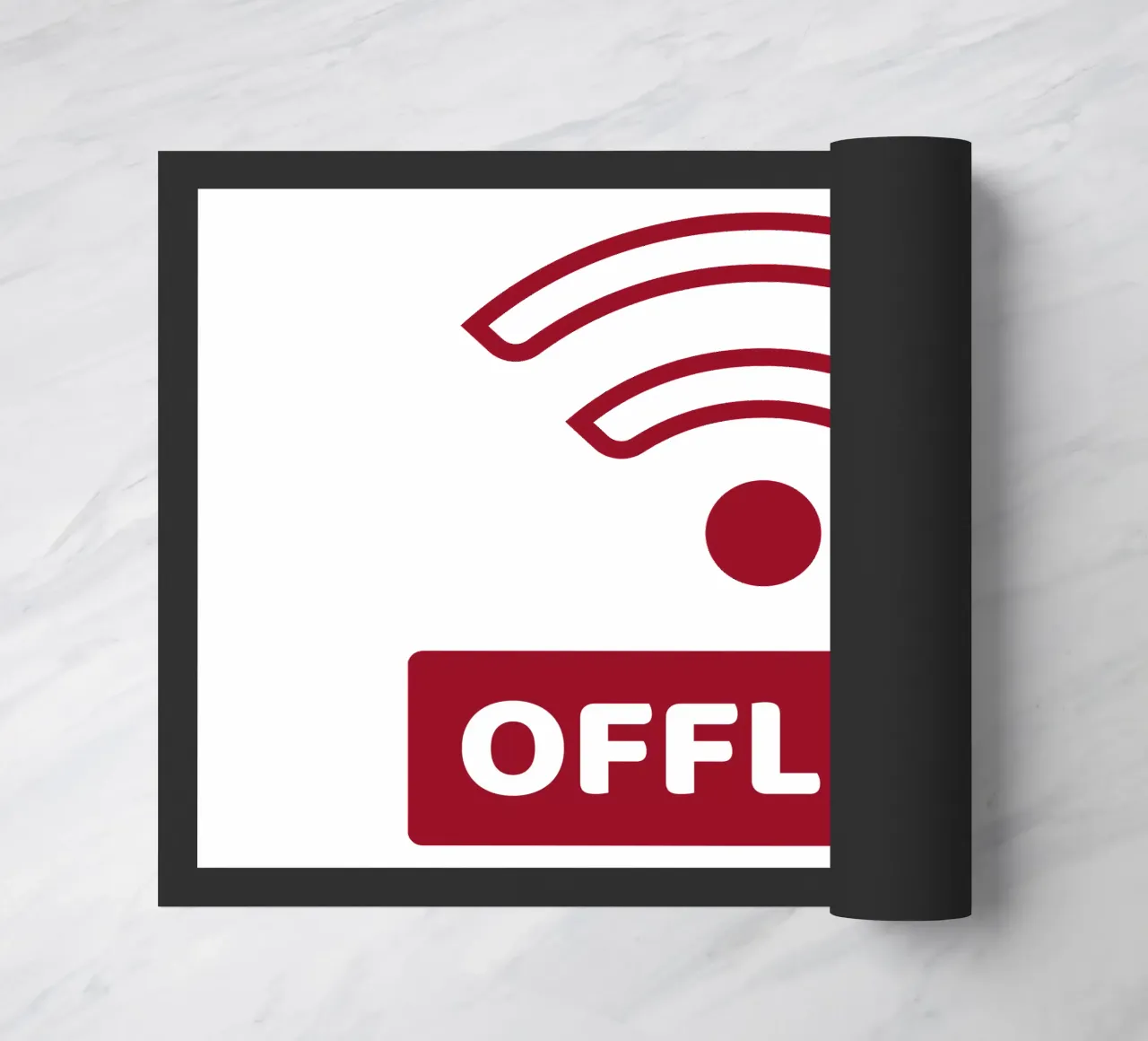Offline - No Wifi doormat by Black Sign Artwork