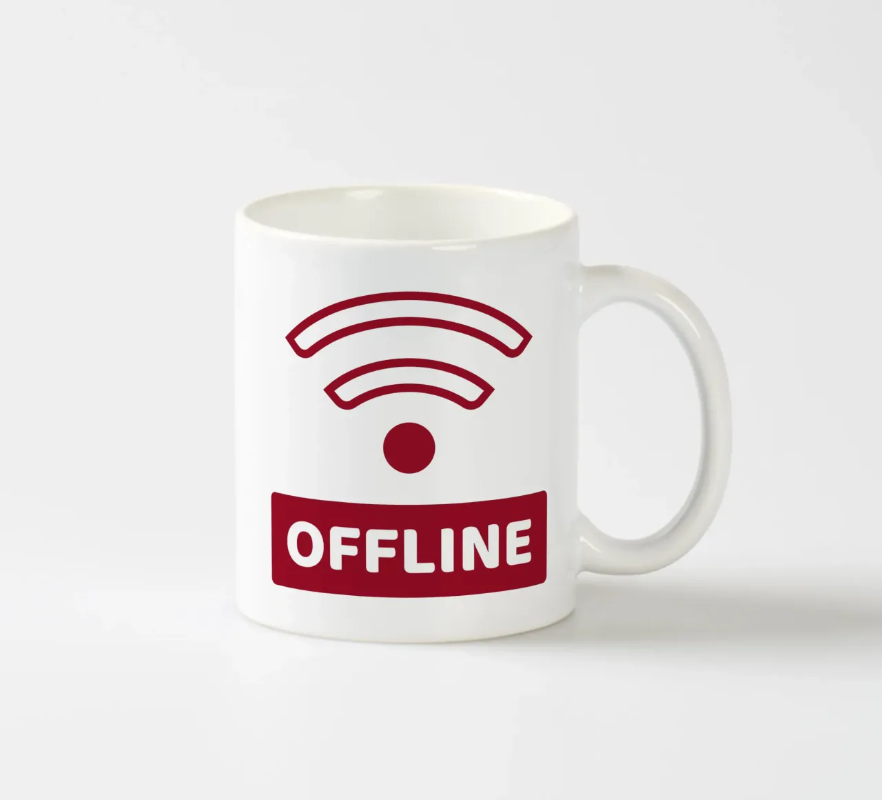 Offline - No Wifi tazza in ceramica da Black Sign Artwork