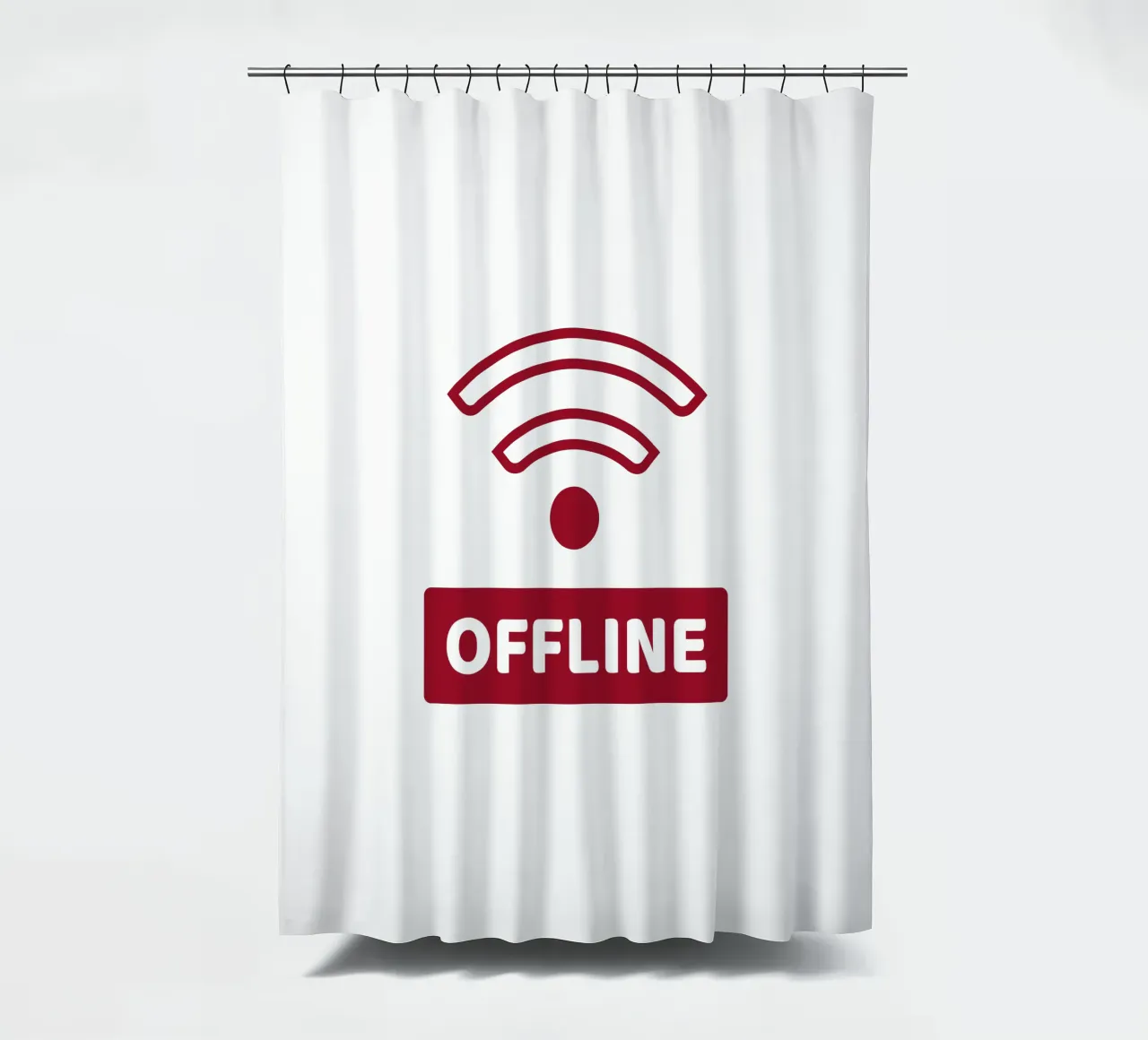 Offline - No Wifi tenda da doccia da Black Sign Artwork