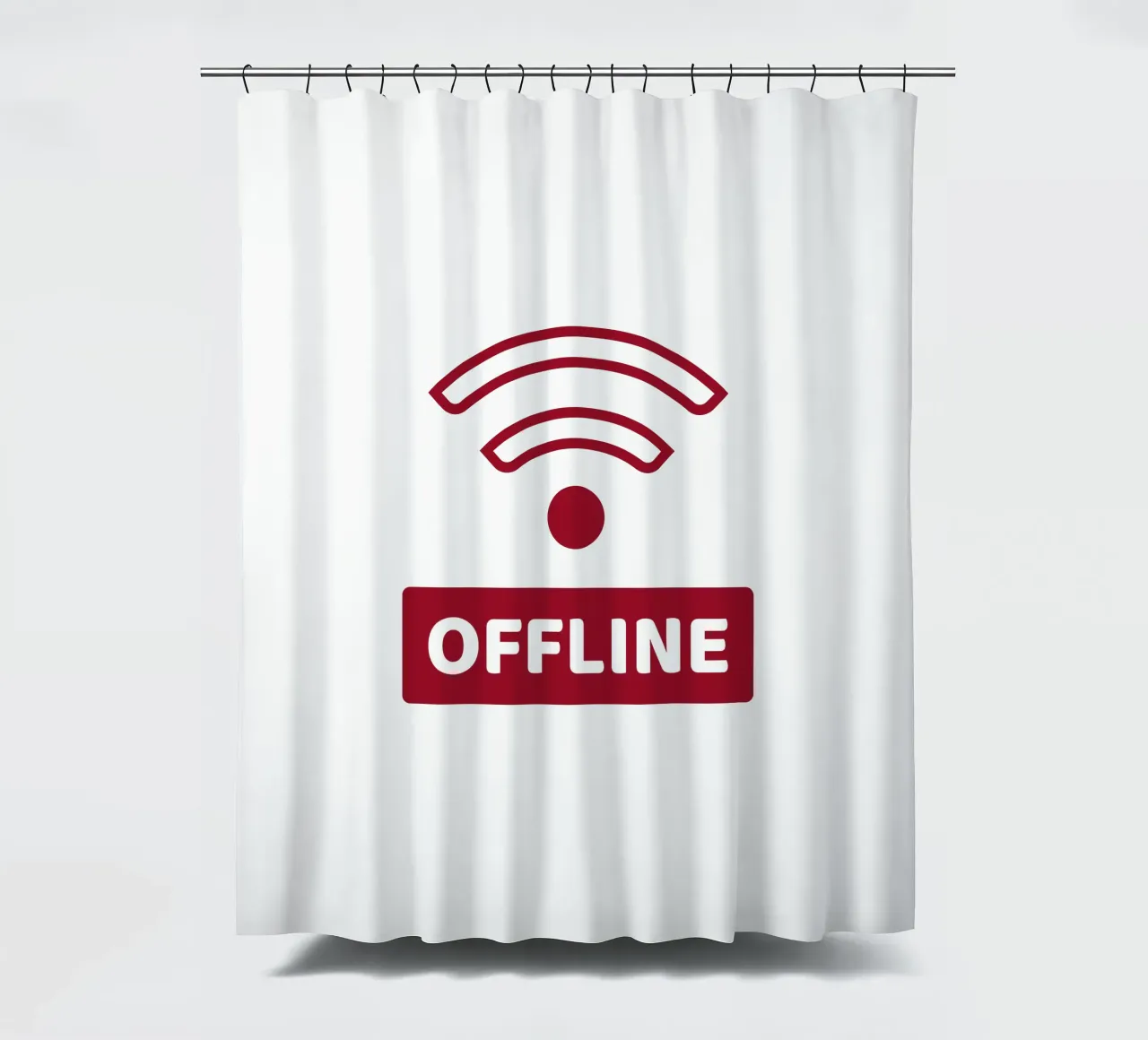 Offline - No Wifi tenda da doccia da Black Sign Artwork