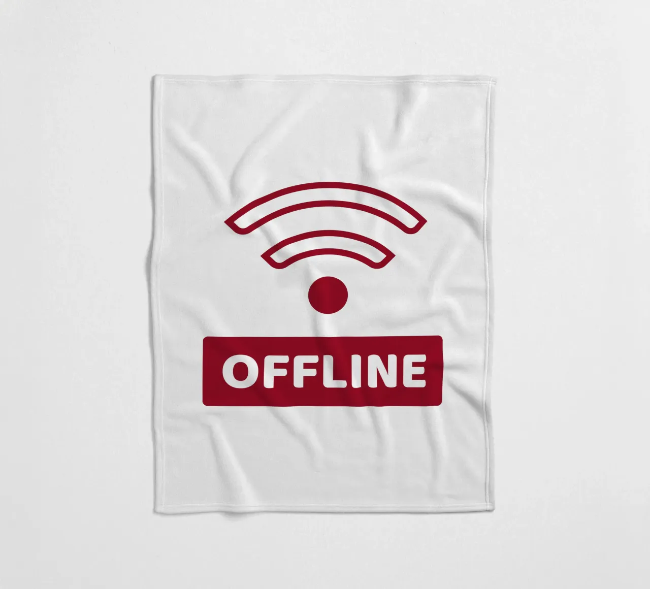 Offline - No Wifi coperta in pile da Black Sign Artwork