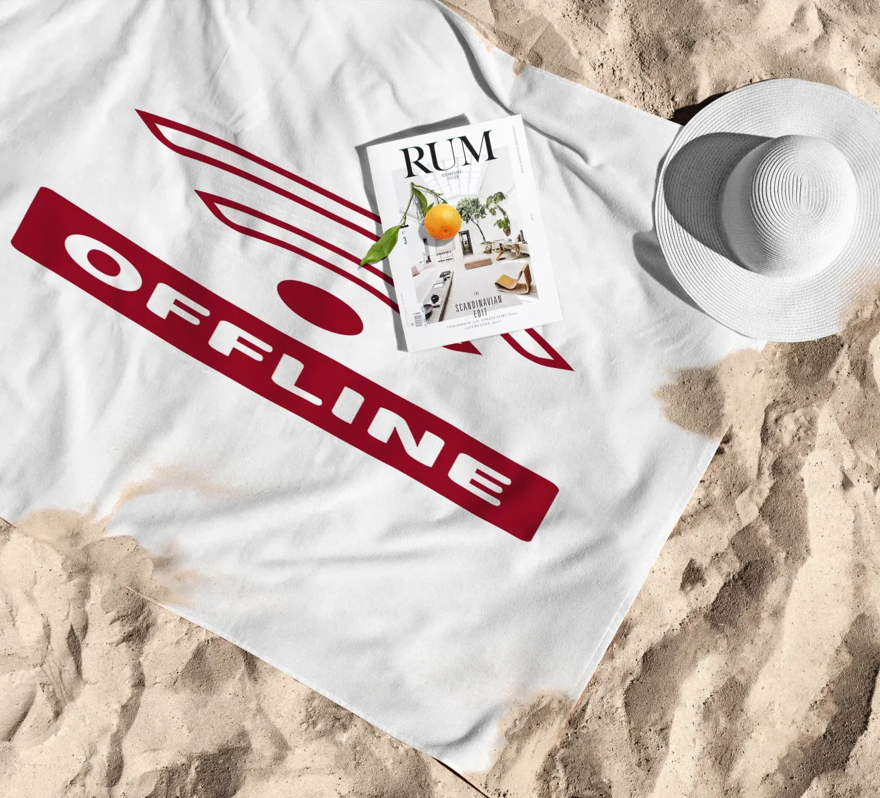 Offline - No Wifi telo mare da Black Sign Artwork