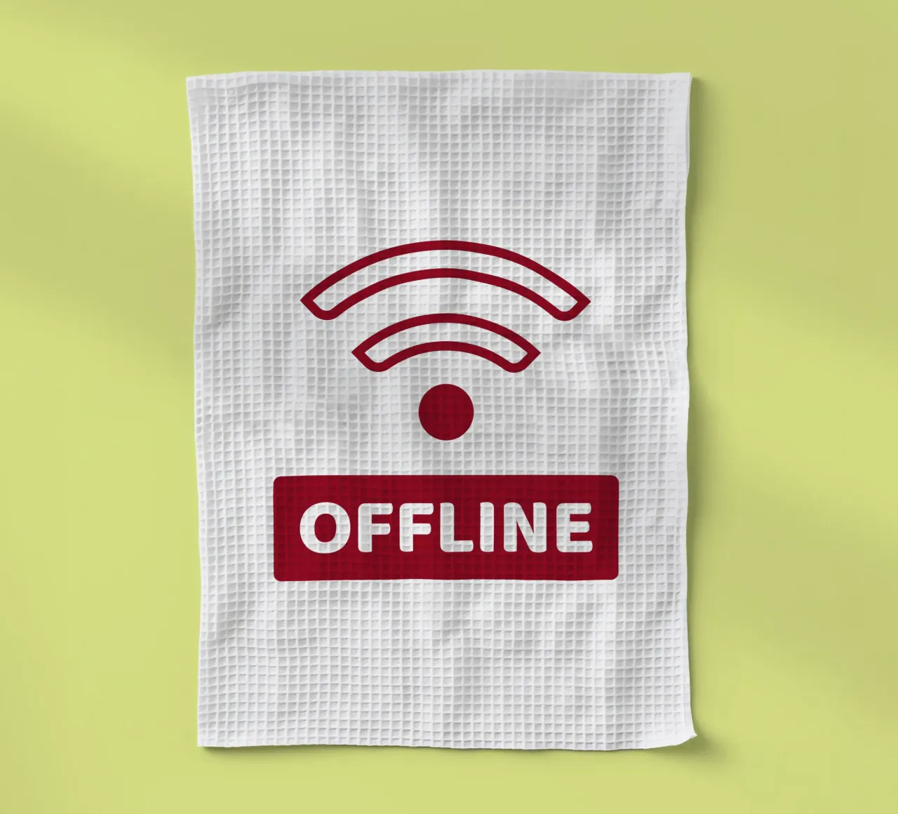 Offline - No Wifi canovaccio da cucina da Black Sign Artwork