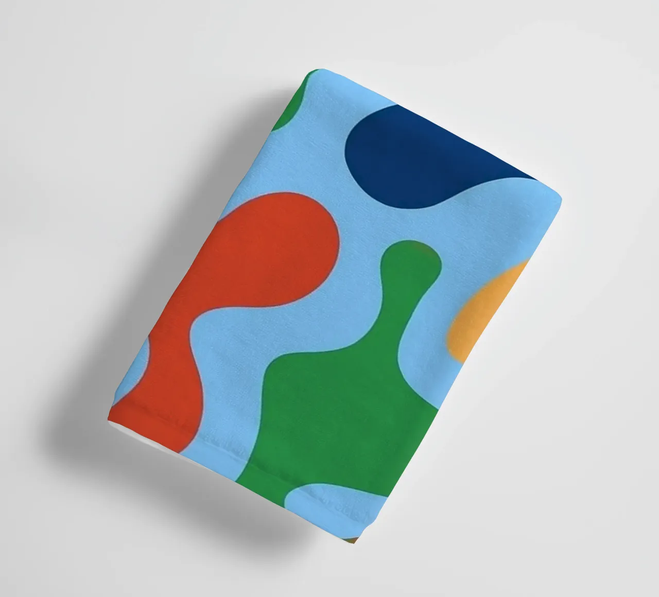 abstract line wave contour drawing towel by klicins
