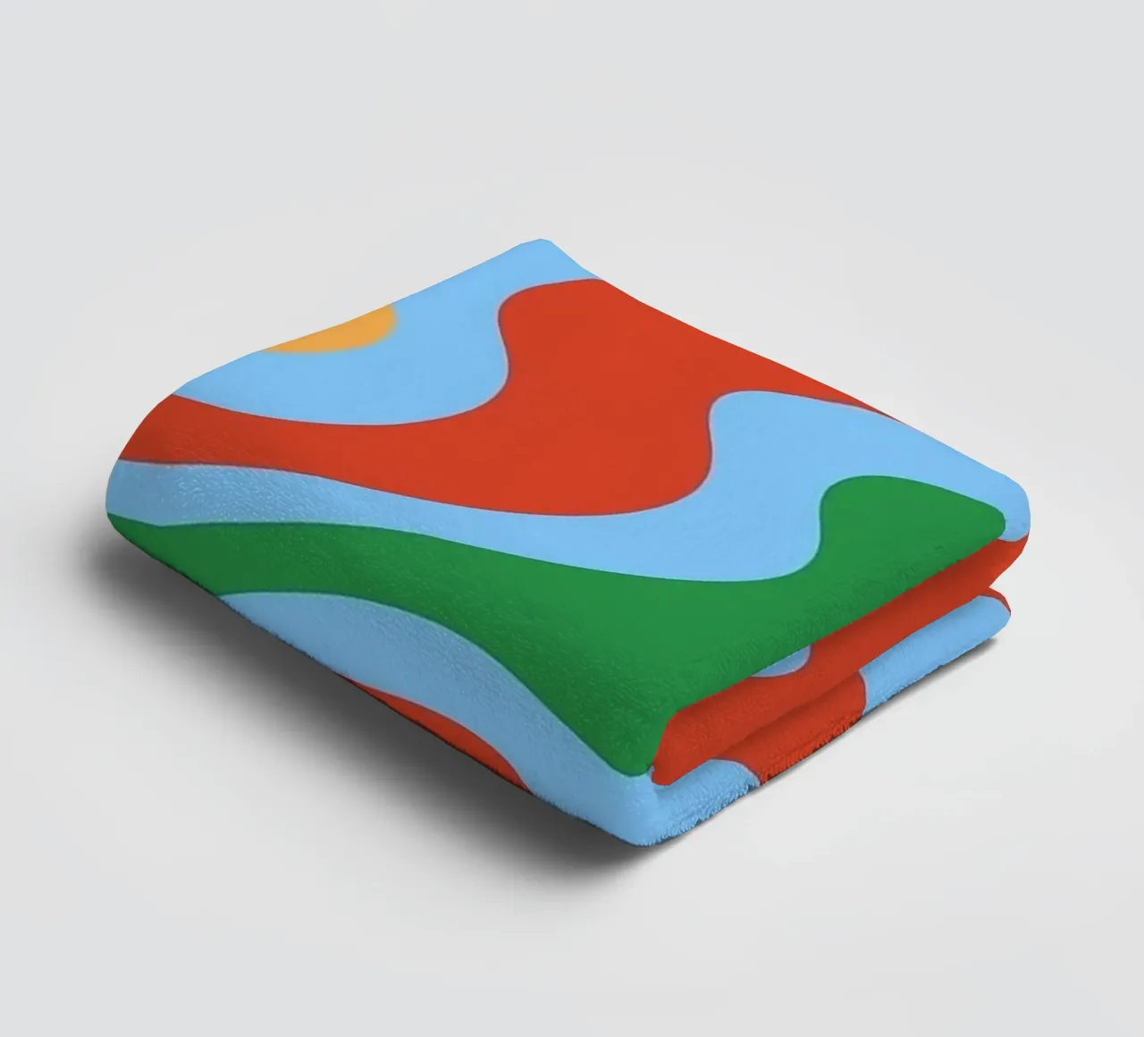 abstract line wave contour drawing towel by klicins