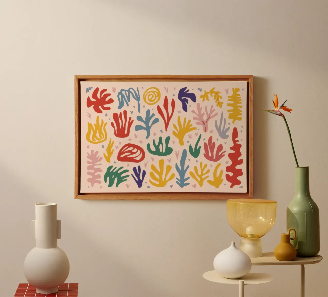 Maraoui Style Leaf Joy tela con Cornice a cassetta da Lyra Glaze