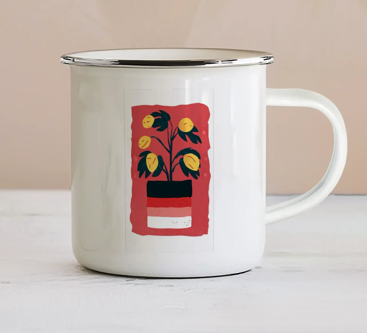 Albero di limoni in vaso tazza in smalto da Bruce Juice