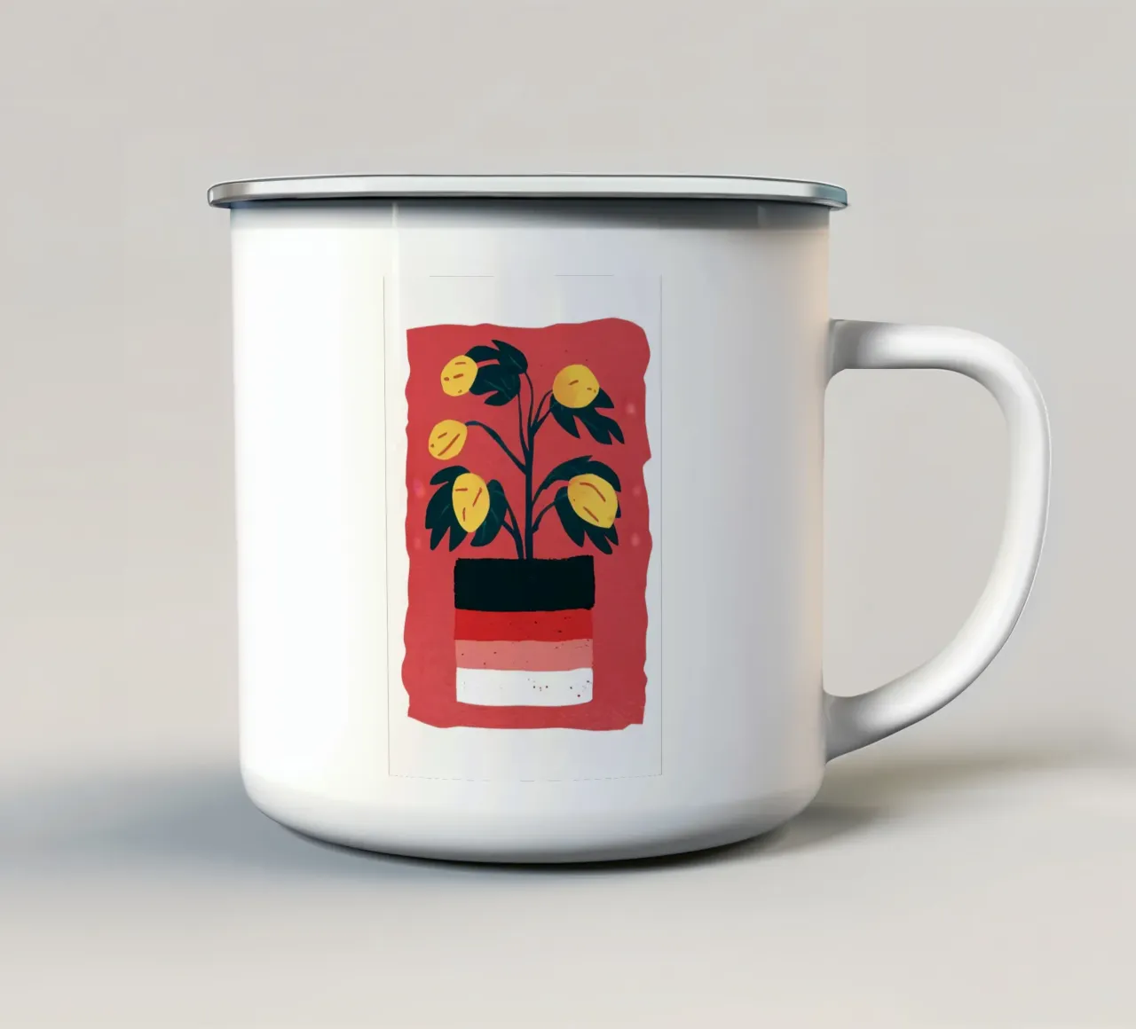 Albero di limoni in vaso tazza in smalto da Bruce Juice