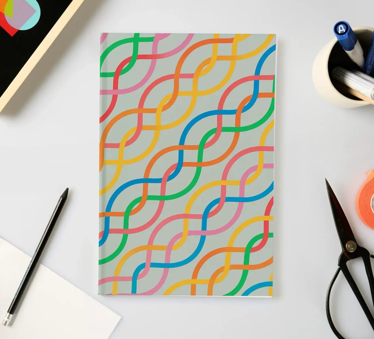 abstract line webbing sloping drawing notebook by klicins
